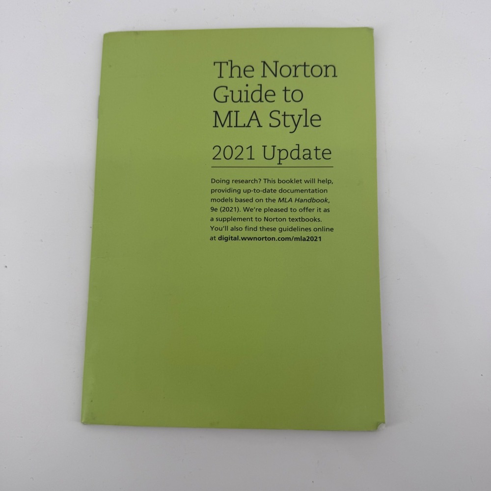 The Norton Guide to MLA Style 2021 Update 9th Edition 9e Booklet 9780393877922‎